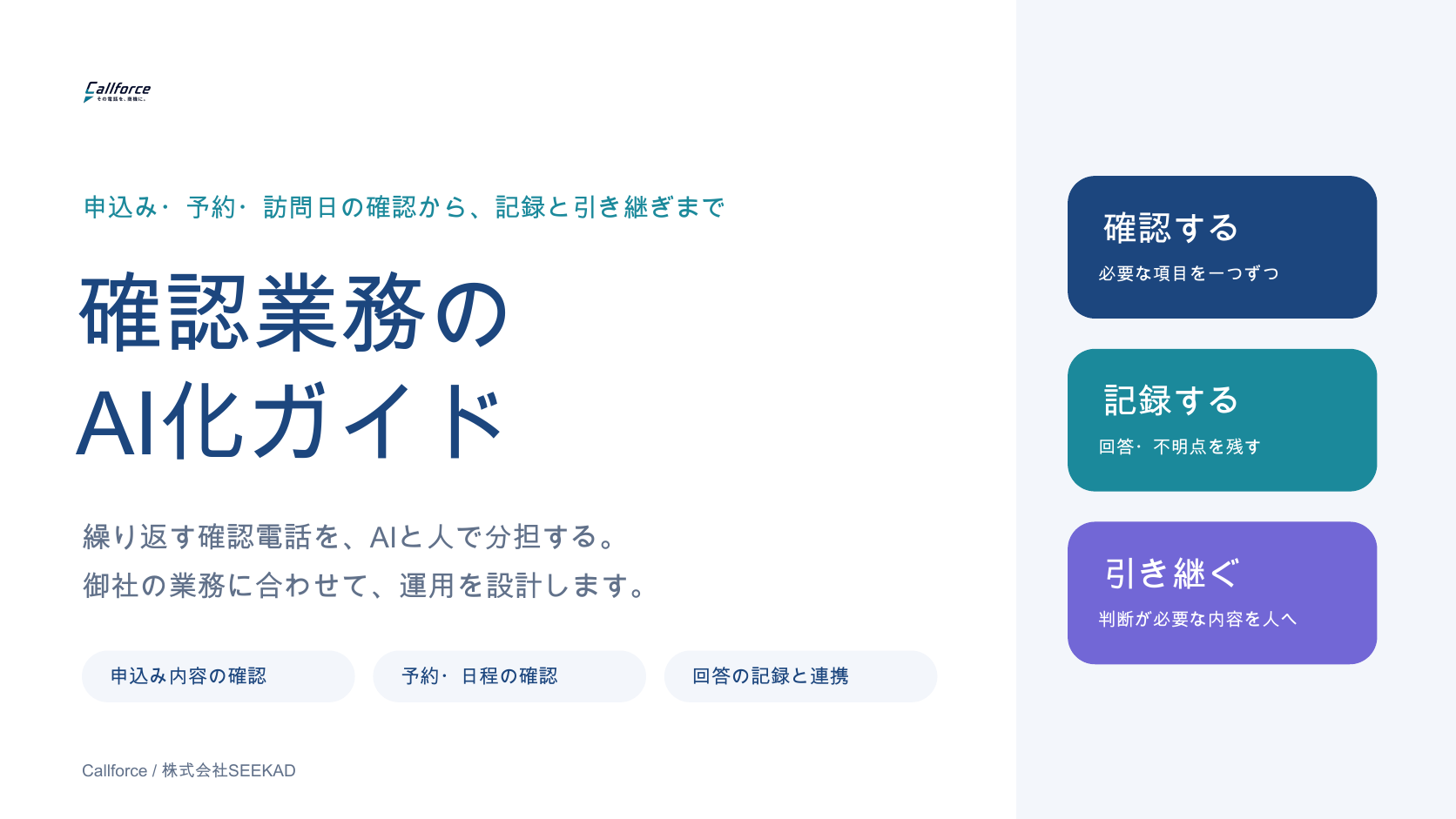 確認業務のAI化ガイドの表紙